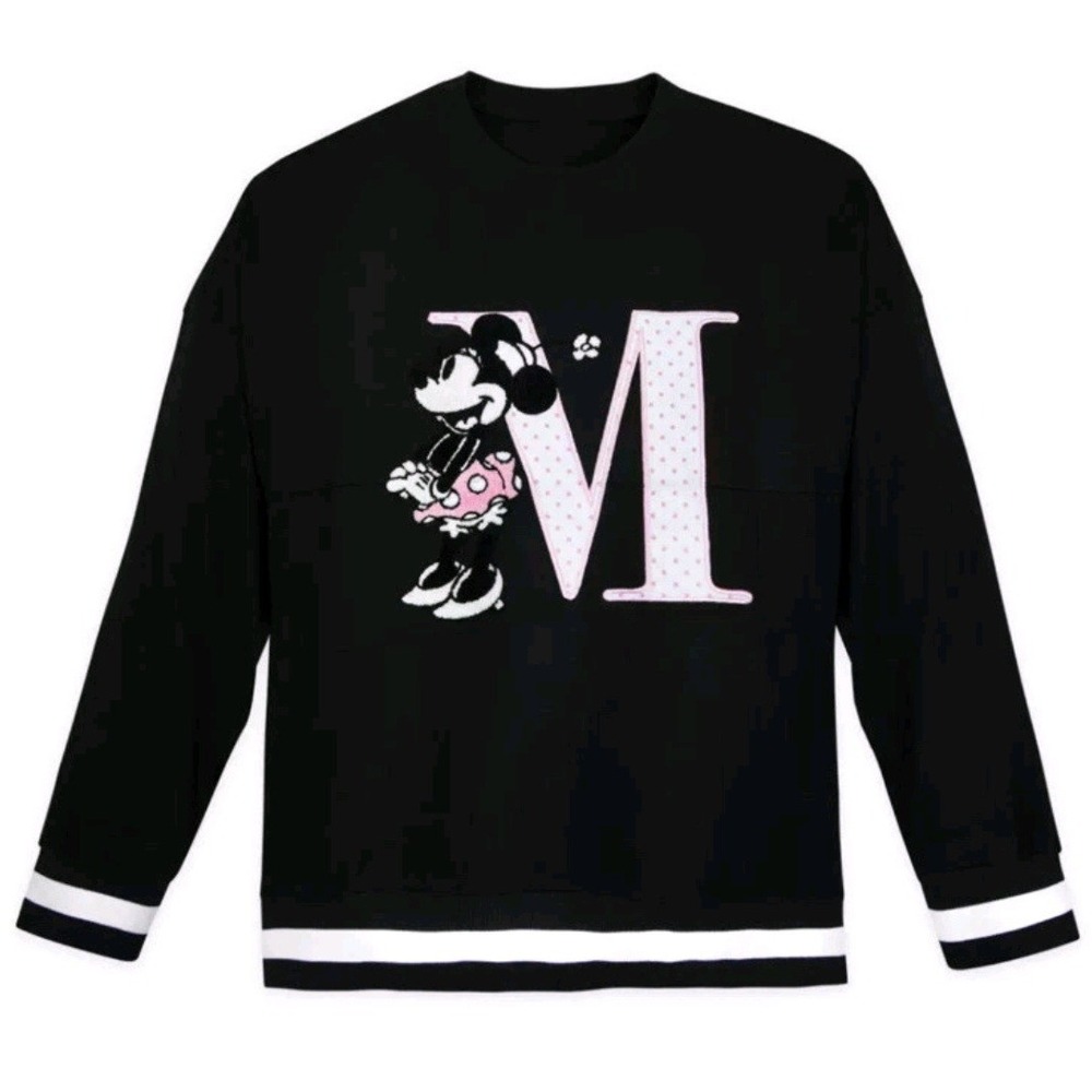 Disney Minnie Mouse Varsity Retro Letterman Spirit Jersey Black Womens sz XXL‎